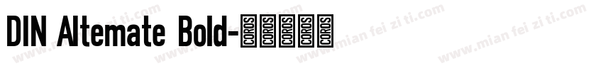 DIN AItemate Bold字体转换